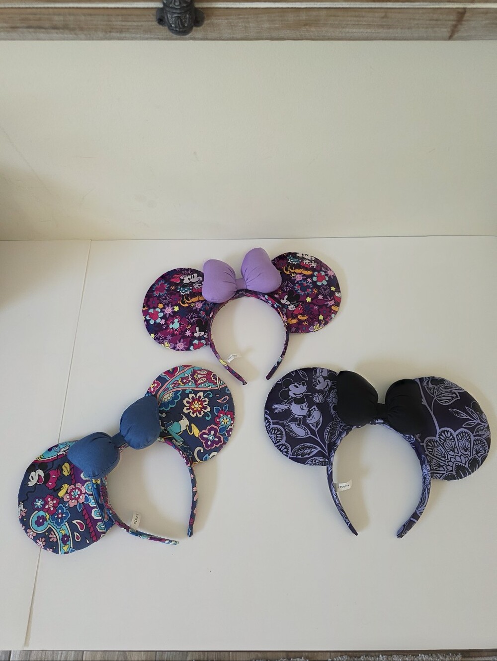 Disney X Vera Bradley Minnie Mouse Ears Headbands 3 Piece Floral Paisley Lot - Picture 2 of 10